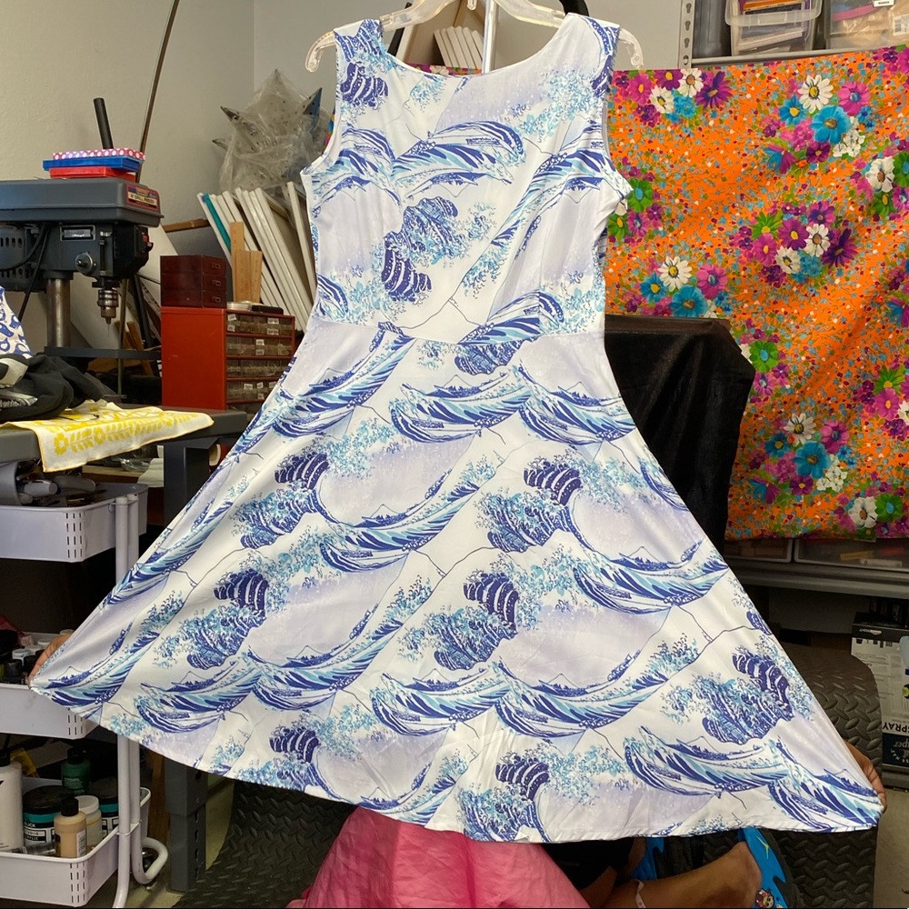 💚💚💚The Great Wave 🌊 artistic dress